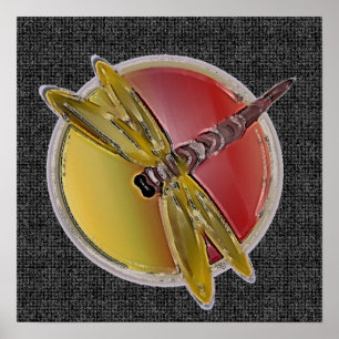 Symbolisches Libellenposter Poster