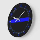 Symbolisches Memorial zu Thin Blue Line Große Wanduhr (Winkel)