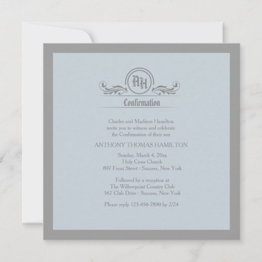 Symbolisches Monogramm-religiöse Einladung (Vorderseite)