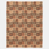 Symbolisches Rust-Erbe-Muster Wurfdecke Design Fleecedecke (Vorderseite)