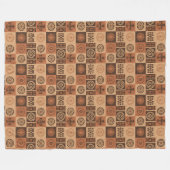 Symbolisches Rust-Erbe-Muster Wurfdecke Design Fleecedecke (Vorderseite (Horizontal))