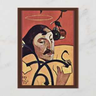 Symbolisches Selbstportrait mit Halo von Gauguin P Postkarte