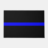 Symbolisches Thin Blue Line-Grafikdesign auf Fußmatte (Vorderseite)