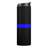 Symbolisches Thin Blue Line-Grafikdesign auf Thermosbecher (Nach links gedreht)