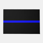 Symbolisches Thin Blue Line-Grafikdesign Fußmatte (Vorderseite)