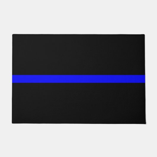 Symbolisches Thin Blue Line-Grafikdesign Fußmatte (Vorderseite)