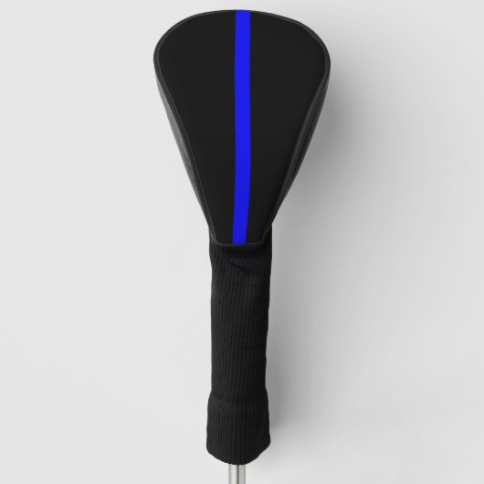 Symbolisches Thin Blue Line-Grafikdesign Golf Headcover (Vorderseite)