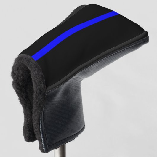 Symbolisches Thin Blue Line-Grafikdesign Golf Headcover (3/4 Vorderseite)
