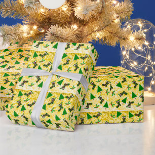 Symbolisches Weihnachtsmuster-Wrap-Papier Geschenkpapier
