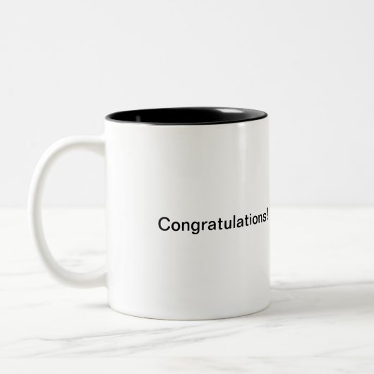 symbolisieren den Power von Wörtern Zweifarbige Tasse (Links)