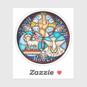 Symbolismus des Heiligen Dreifaltigkeit römisch-ka Aufkleber