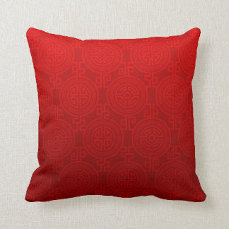 Symboljacquard| rot kissen