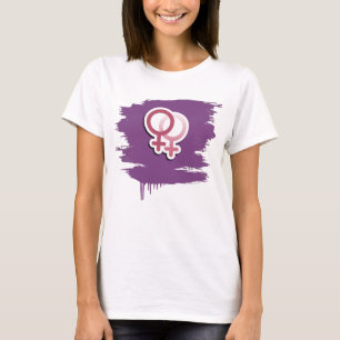 SYMBOLS DER LESBISCHEN LIEBE ROSA -.png T-Shirt