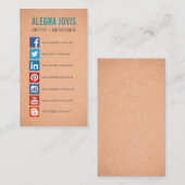 SYMBOLS-GESCHÄFTSKARTE FÜR SOZIALE MEDIEN VISITENKARTE (Vorne/Hinten)