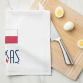 Symbols of Texas, Texas Flag and Yellow Rose Glass Geschirrtuch (Viertel Falte)