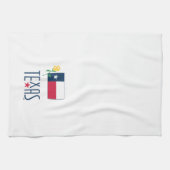 Symbols of Texas, Texas Flag and Yellow Rose Glass Geschirrtuch (Horizontal)