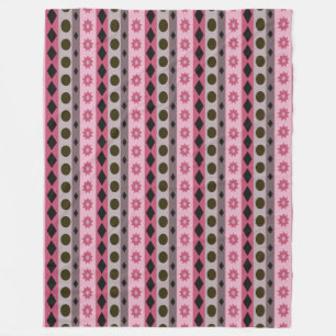 SYMBOLS rosa Fleecedecke