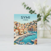 Syme Griechenland Postkarte (Stehend Vorderseite)
