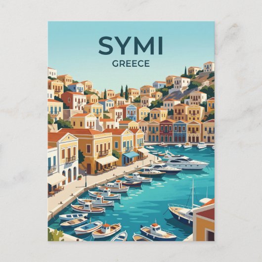 Syme Griechenland Postkarte (Vorderseite)
