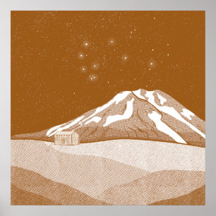 Syme Hut Mount Taranaki Poster