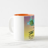 Symi Greece Reiseplakat Zweifarbige Tasse (Vorderseite Links)
