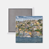 Symi, griechisches Stadtbild Magnet (Vorderseite/Rückseite)