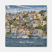 Symi, griechisches Stadtbild Magnet (Vorne)