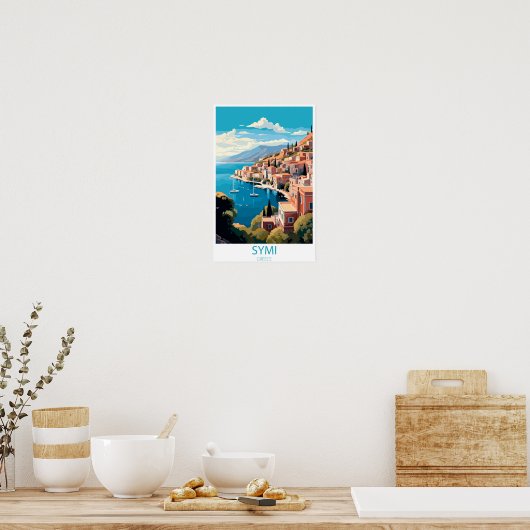 Symi Island in Griechenland Geschenke Poster (Küche)