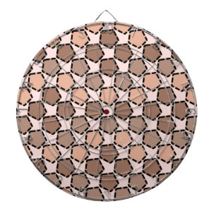 Symmetric Brown Pentagons mit gestrichelten Grenze Dartscheibe