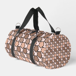 Symmetric Brown Pentagons mit gestrichelten Grenze Duffle Bag