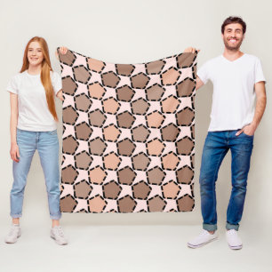 Symmetric Brown Pentagons mit gestrichelten Grenze Fleecedecke