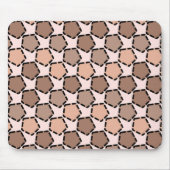 Symmetric Brown Pentagons mit gestrichelten Grenze Mousepad (Vorne)