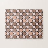 Symmetric Brown Pentagons mit gestrichelten Grenze Puzzle (Horizontal)