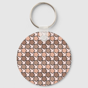 Symmetric Brown Pentagons mit gestrichelten Grenze Schlüsselanhänger