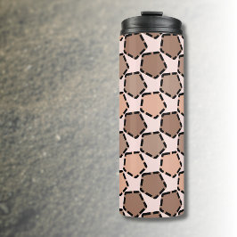 Symmetric Brown Pentagons mit gestrichelten Grenze Thermosbecher