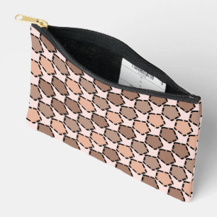 Symmetric Brown Pentagons mit gestrichelten Grenze Zubehörtasche