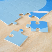 Symmetrical Abstract Pattern in Purple and White Puzzle (Seite)