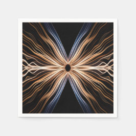 Symmetrical Burst of Energy Light Design Serviette