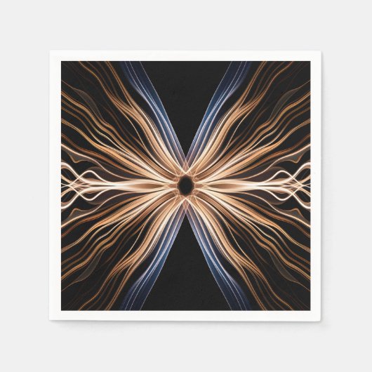 Symmetrical Burst of Energy Light Design Serviette (Vorderseite)
