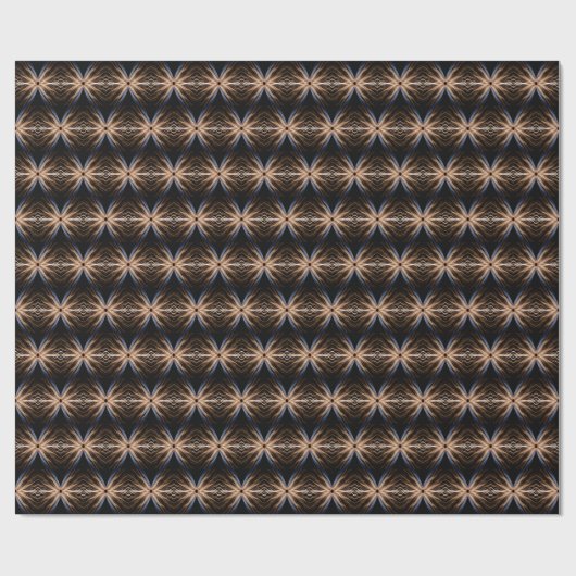 Symmetrical Burst of Light On Black Geschenkpapier (Flach)