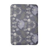 Symmetrical dark purple floral pattern badematte (Vorderseite Vertikal)