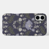 Symmetrical dark purple floral pattern Case-Mate iPhone hülle (Rückseite (Horizontal))