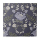 Symmetrical dark purple floral pattern fliese (Vorderseite)
