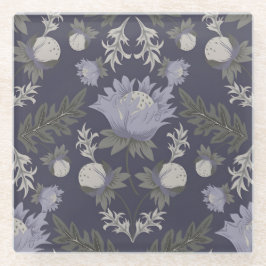 Symmetrical dark purple floral pattern glasuntersetzer