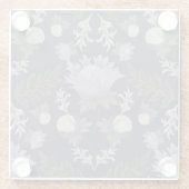 Symmetrical dark purple floral pattern glasuntersetzer (Rückseite)