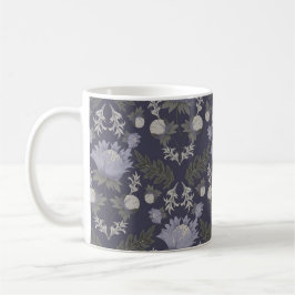 Symmetrical dark purple floral pattern kaffeetasse