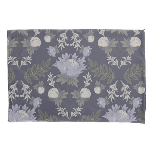Symmetrical dark purple floral pattern kissenbezug (Vorderseite-Links)