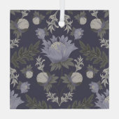 Symmetrical dark purple floral pattern ornament aus glas (Rückseite)