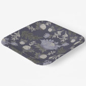Symmetrical dark purple floral pattern pappteller (Gewinkelt)