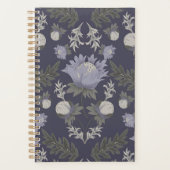 Symmetrical dark purple floral pattern planer (Vorderseite)